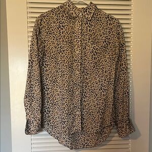 Current/Elliott Tan and Black Leopard Print Shirt